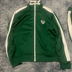 Polo by Ralph Lauren Green and White Track TOP & PANTS